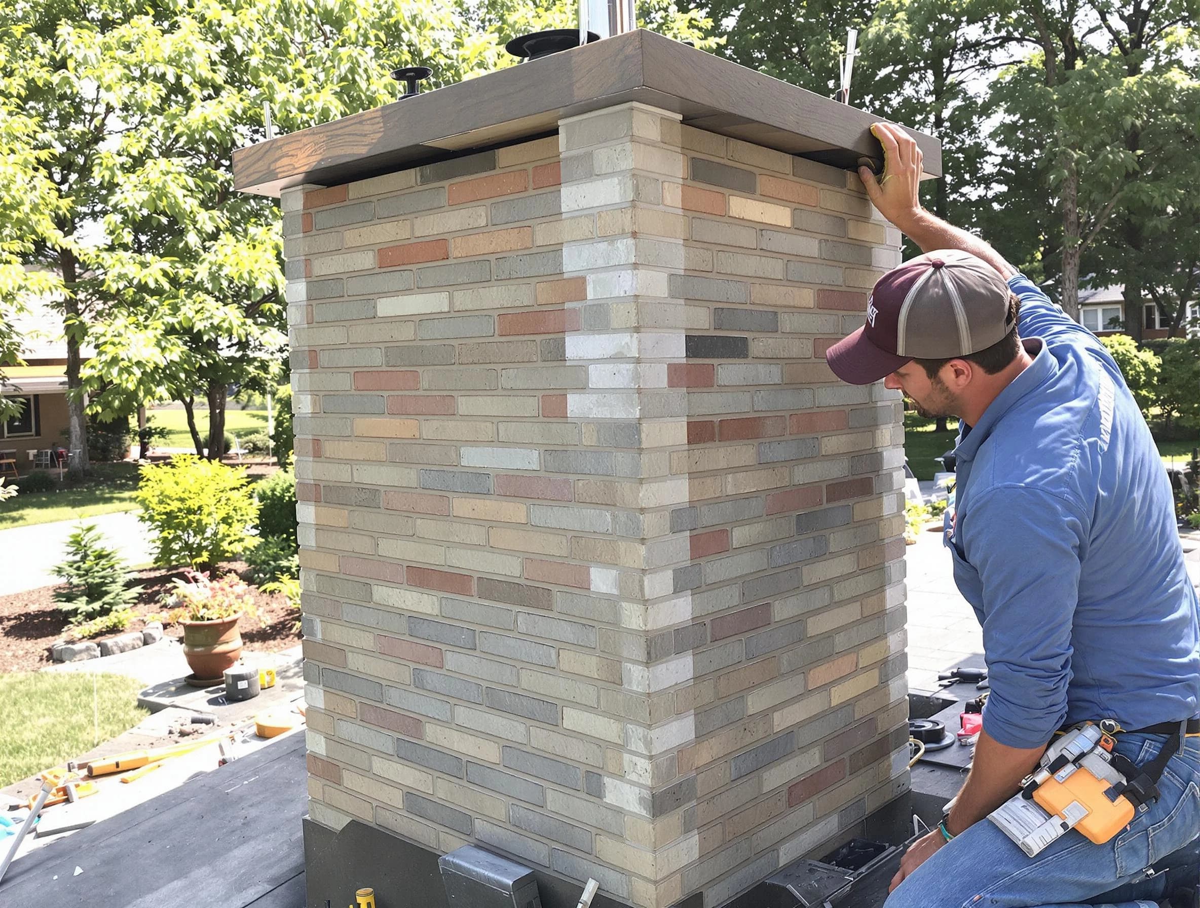 South Fayette Chimney Sweep completing a modern chimney remodel in South Fayette, PA