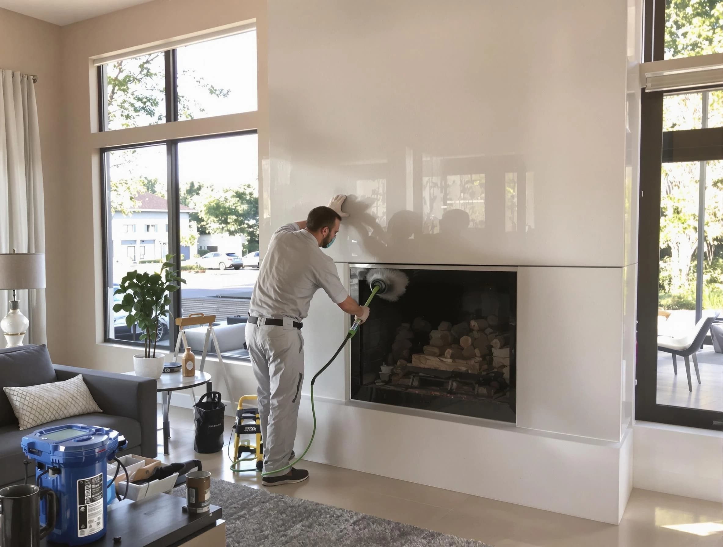 South Fayette Chimney Sweep performing thorough soot removal in South Fayette, PA