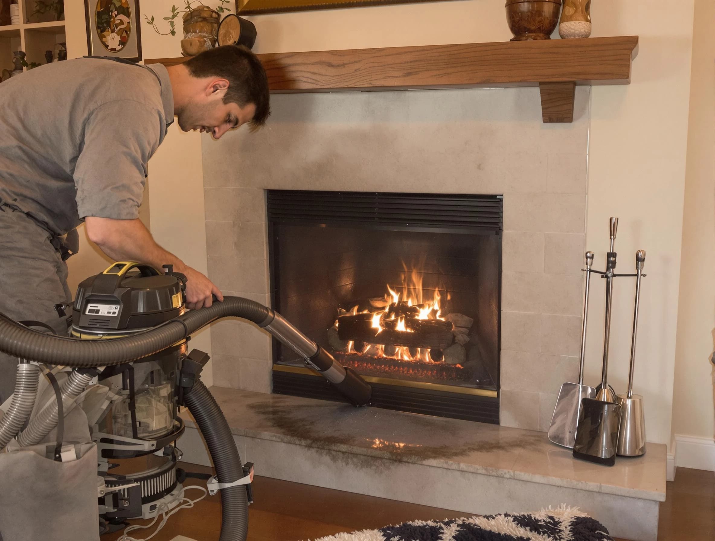 Routine fireplace upkeep by South Fayette Chimney Sweep in South Fayette, PA