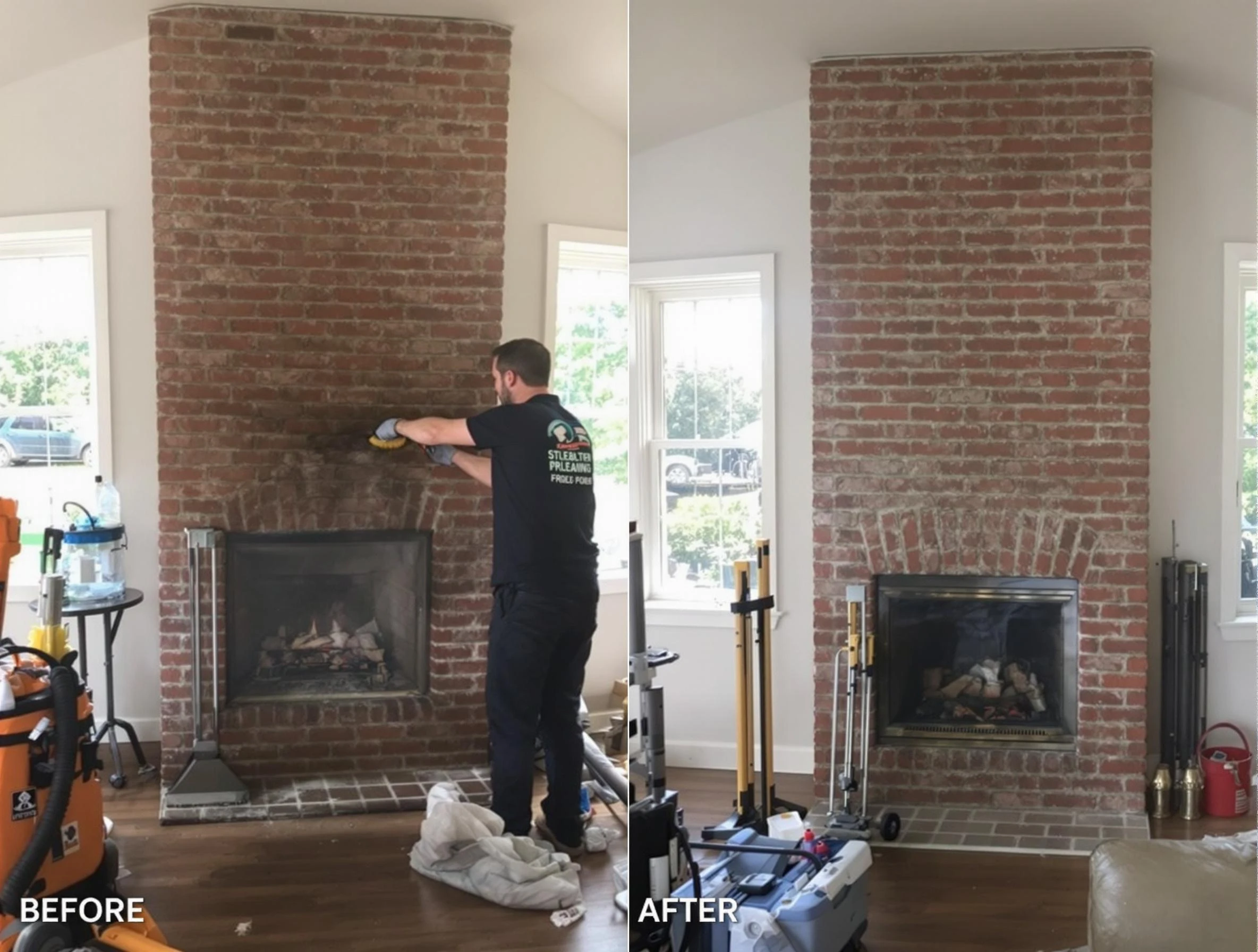 Finished chimney sweeping service by South Fayette Chimney Sweep in South Fayette, PA